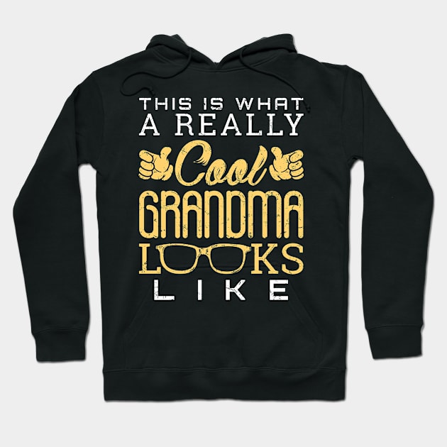 Cool Grandma Shirt - This is what a Really Cool Grandma Looks Like Hoodie by redbarron